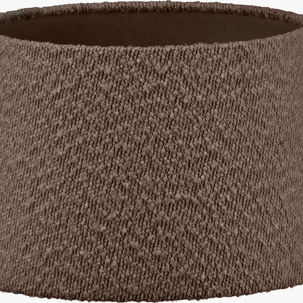 Martigues 40cm Mocha Brown Boucle Tapered Lampshade