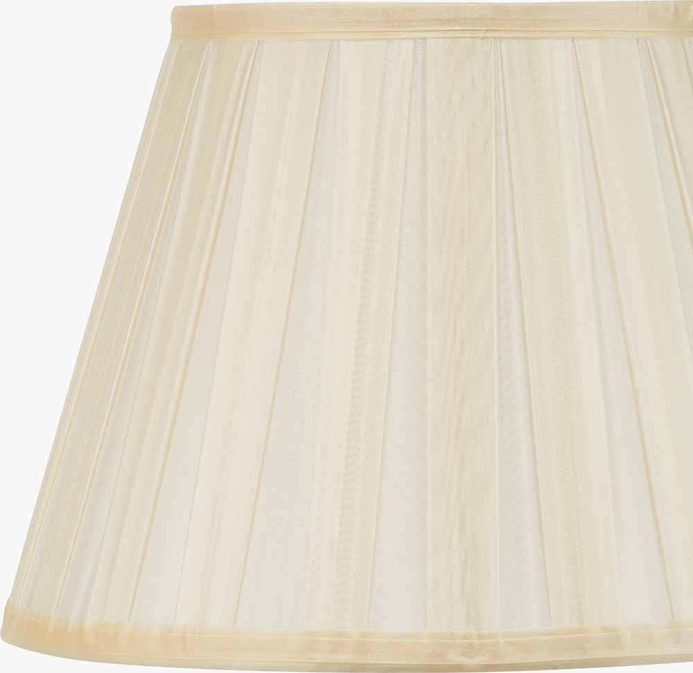 Maya 30cm Almond Silk Box Pleat Tapered Lampshade