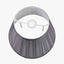 Maya 40cm Steel Grey Silk Box Pleat Tapered Lampshade