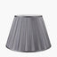 Maya 40cm Steel Grey Silk Box Pleat Tapered Lampshade