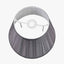 Maya 45cm Steel Grey Silk Box Pleat Tapered Lampshade