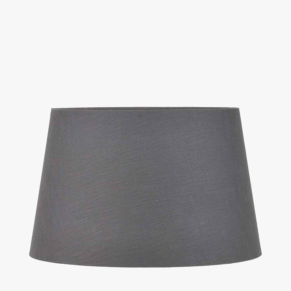 Lys 30cm Steel Grey Self Lined Linen Tapered Lampshade