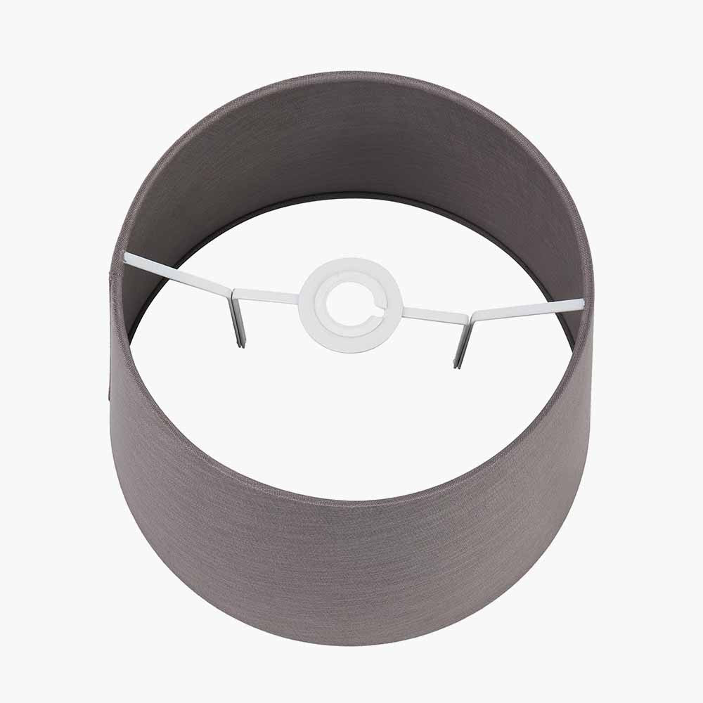 Lys 30cm Steel Grey Self Lined Linen Tapered Lampshade