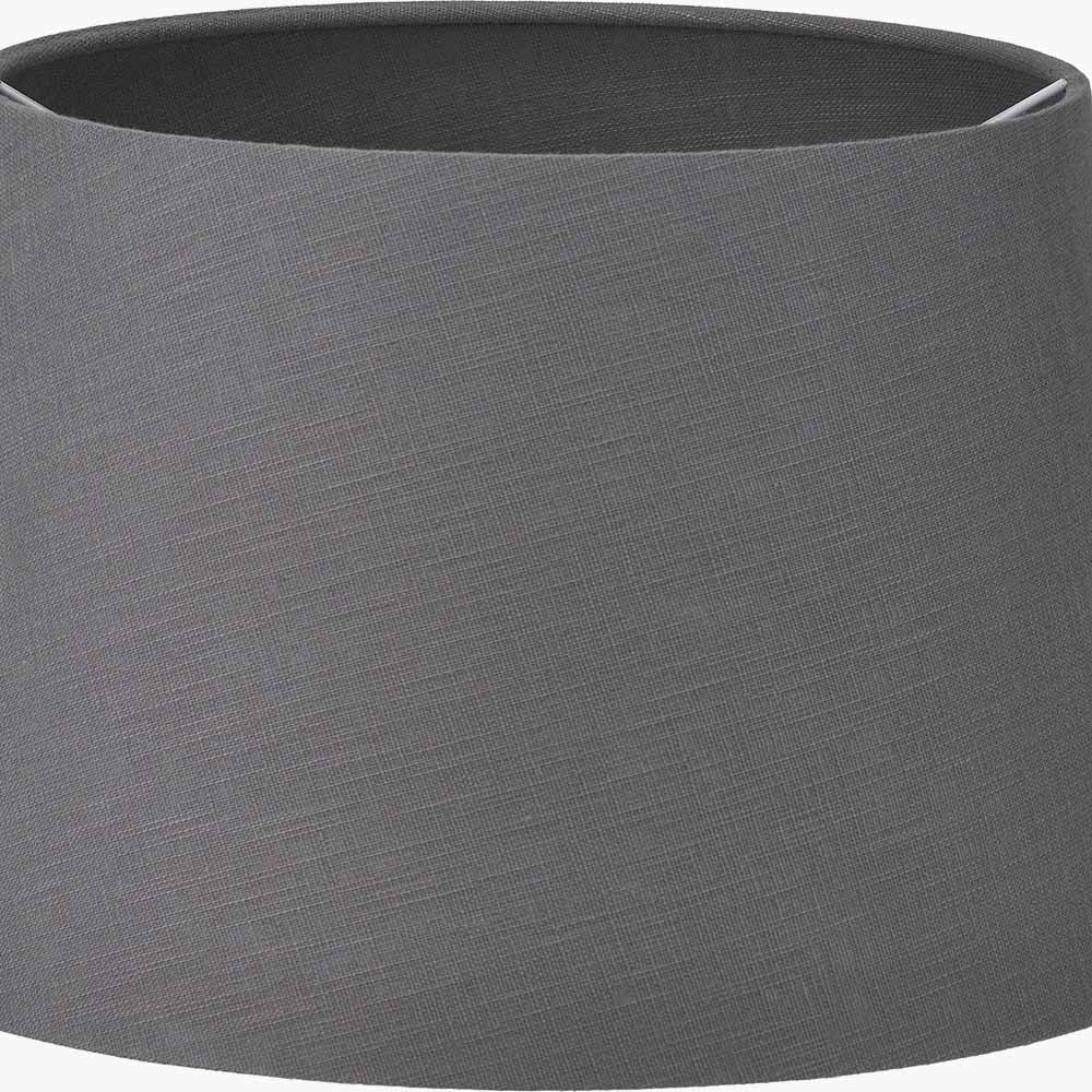 Lys 30cm Steel Grey Self Lined Linen Tapered Lampshade