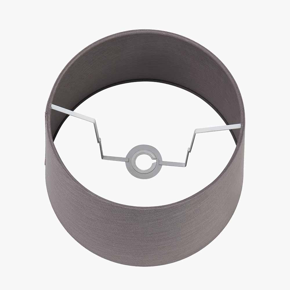 Lys 35cm Steel Grey Self Lined Linen Tapered Lampshade