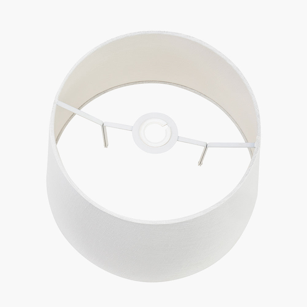 Lys 35cm White Self Lined Linen Tapered Lampshade