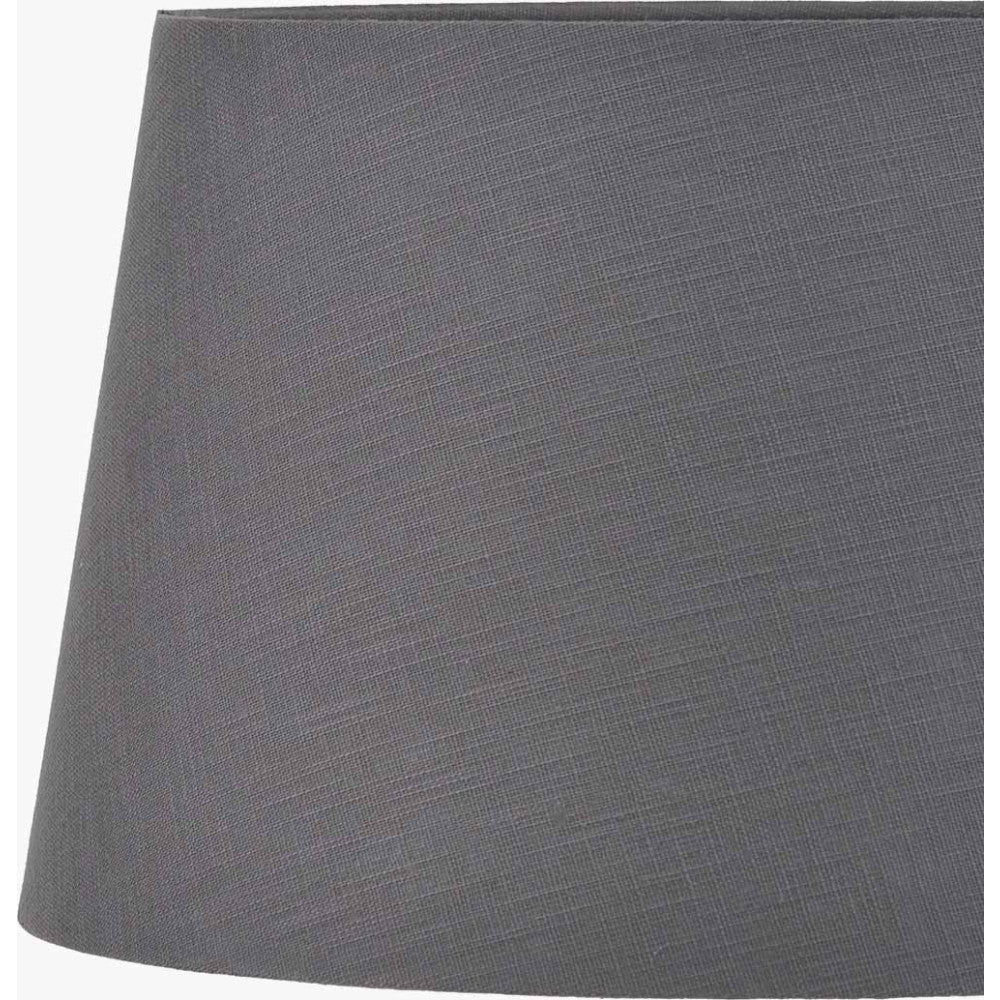 Lys 40cm Steel Grey Self Lined Linen Tapered Lampshade