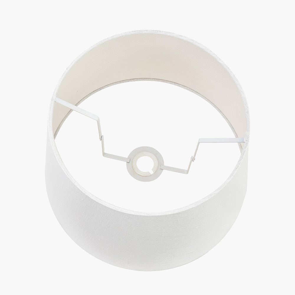 Lys 40cm White Self Lined Linen Tapered Lampshade