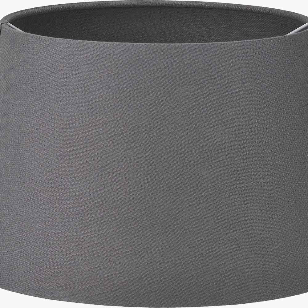 Lys 45cm Steel Grey Self Lined Linen Tapered Lampshade