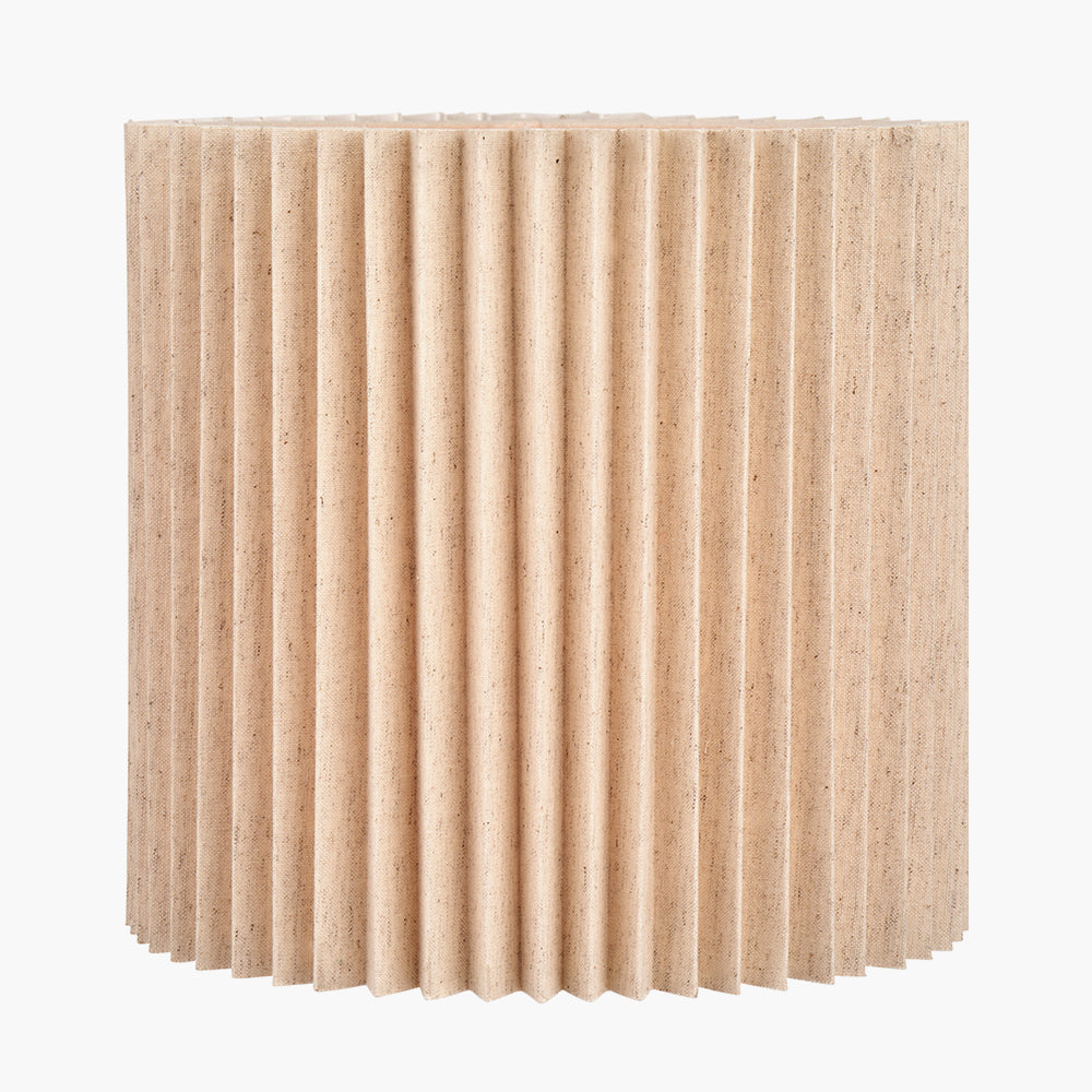Callista 30cm Natural Linen Hard Pleat Lampshade