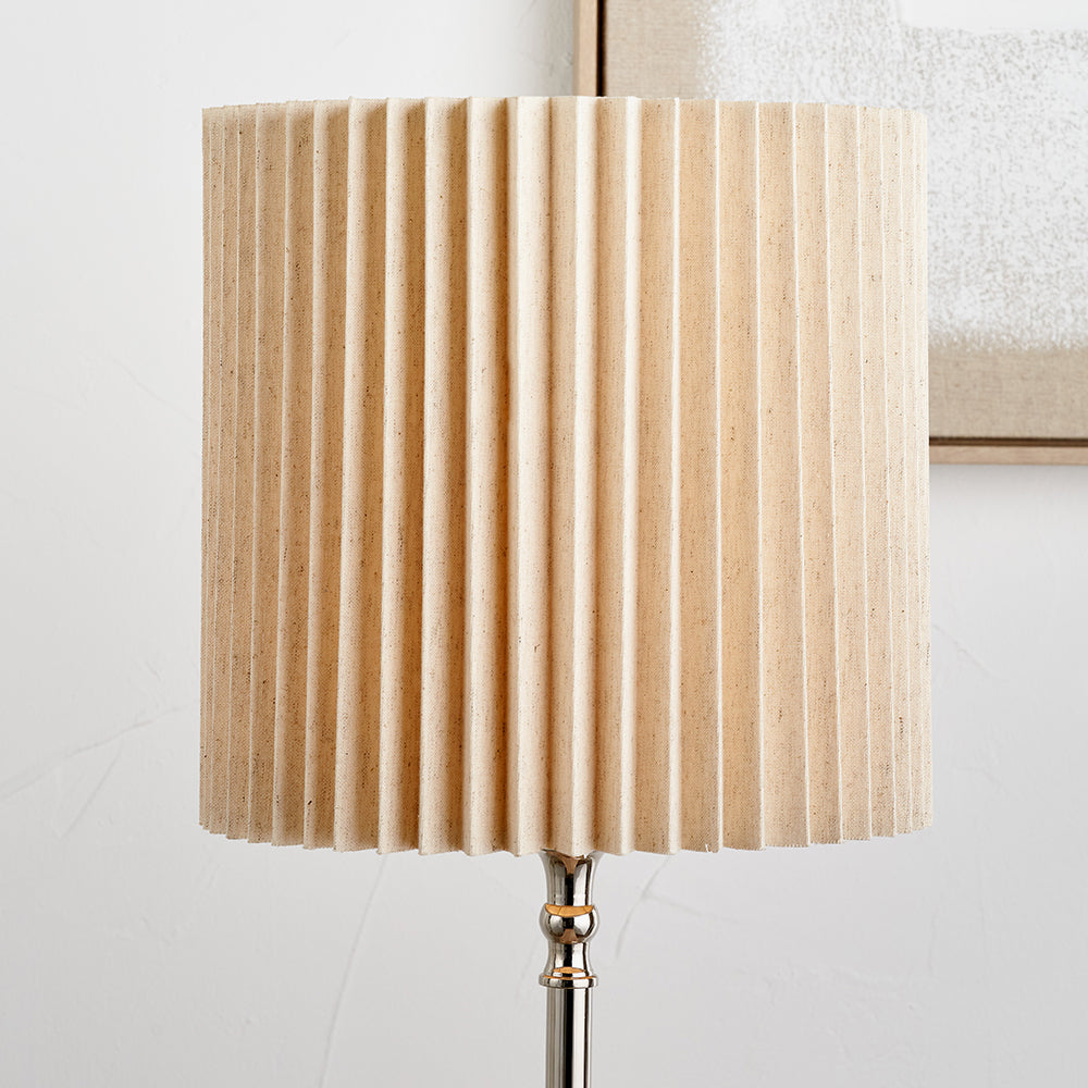 Callista 40cm Natural Linen Hard Pleat Lampshade