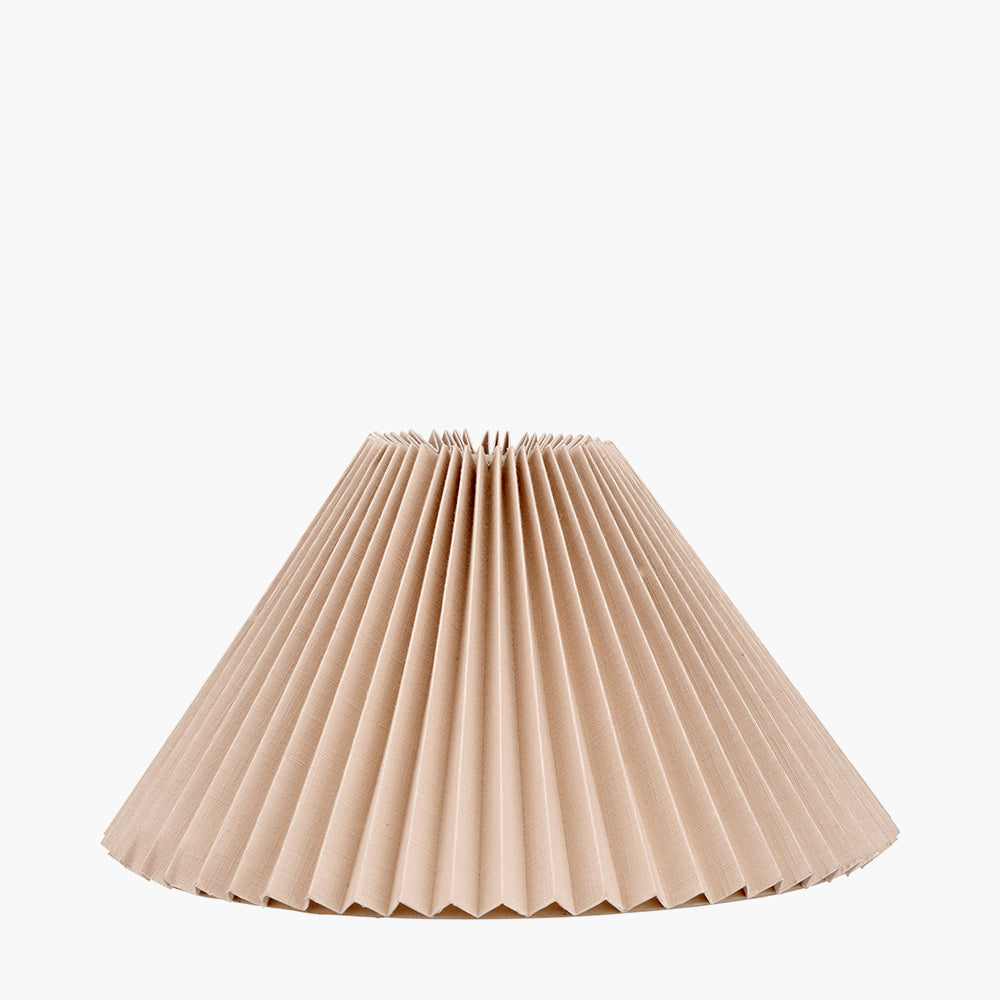 Amelia 35cm Natural Linen Hard Pleat Tapered Lampshade