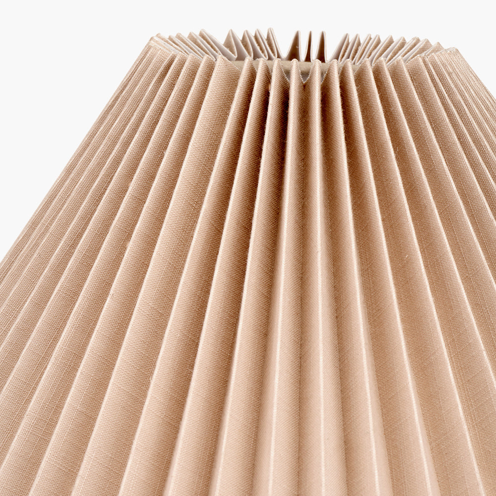 Amelia 35cm Natural Linen Hard Pleat Tapered Lampshade