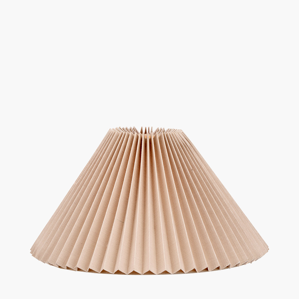 Amelia 45cm Natural Linen Hard Pleat Tapered Lampshade