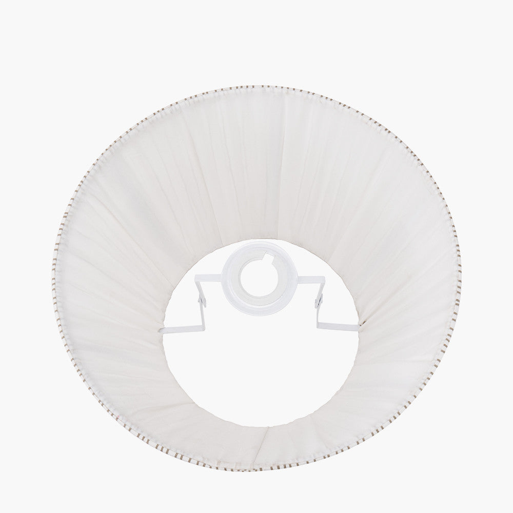 Thiago 35cm Natural Stripe Mushroom Pleat Tapered Lampshade