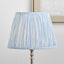 Thiago 35cm Ocean Blue Stripe Mushroom Pleat Tapered Lampshade