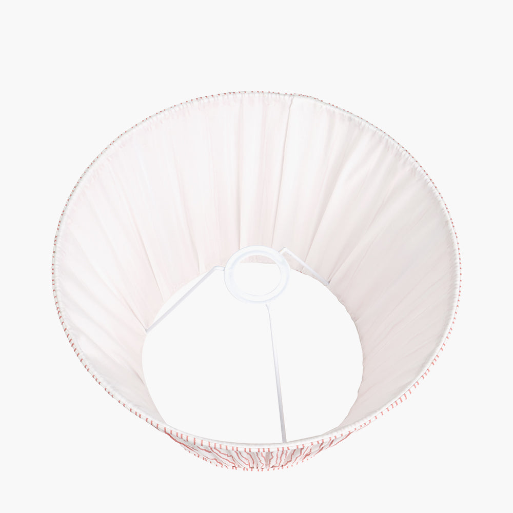 Thiago 40cm Cinnamon Stripe Mushroom Pleat Tapered Lampshade