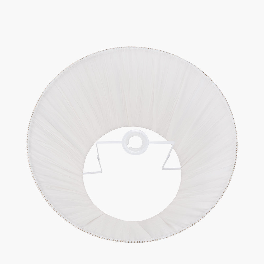 Thiago 40cm Natural Stripe Mushroom Pleat Tapered Lampshade