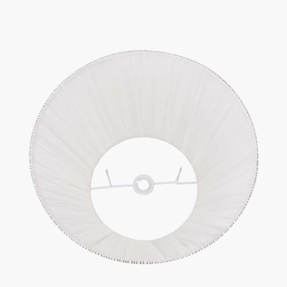 Thiago 40cm Natural Stripe Mushroom Pleat Tapered Lampshade