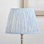 Thiago 40cm Ocean Blue Stripe Mushroom Pleat Tapered Lampshade