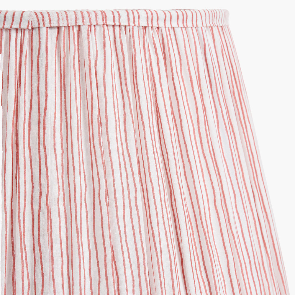 Thiago 45cm Cinnamon Stripe Mushroom Pleat Tapered Lampshade