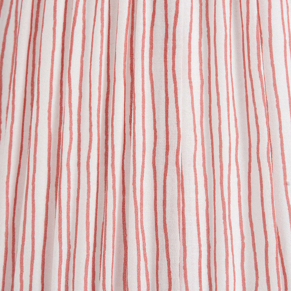 Thiago 45cm Cinnamon Stripe Mushroom Pleat Tapered Lampshade