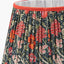 Floressa 30cm Red Floral Patterned Mushroom Pleat Tapered Lampshade