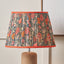 Floressa 30cm Red Floral Patterned Mushroom Pleat Tapered Lampshade