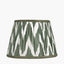 Kamilah 25cm Sage Chevron Pattered Mushroom Pleat Tapered Lampshade