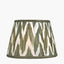 Kamilah 25cm Sage Chevron Pattered Mushroom Pleat Tapered Lampshade
