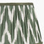 Kamilah 25cm Sage Chevron Pattered Mushroom Pleat Tapered Lampshade