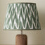 Kamilah 25cm Sage Chevron Pattered Mushroom Pleat Tapered Lampshade
