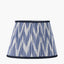 Kamilah 30cm Blue Chevron Patterned Mushroom Pleat Tapered Lampshade