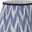 Kamilah 30cm Blue Chevron Patterned Mushroom Pleat Tapered Lampshade