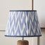 Kamilah 30cm Blue Chevron Patterned Mushroom Pleat Tapered Lampshade