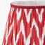 Kamilah 30cm Red Chevron Patterned Mushroom Pleat Tapered Lampshade