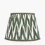 Kamilah 30cm Sage Chevron Pattered Mushroom Pleat Tapered Lampshade