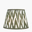 Kamilah 30cm Sage Chevron Pattered Mushroom Pleat Tapered Lampshade