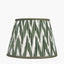 Kamilah 30cm Sage Chevron Pattered Mushroom Pleat Tapered Lampshade