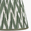 Kamilah 30cm Sage Chevron Pattered Mushroom Pleat Tapered Lampshade