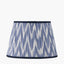 Kamilah 35cm Blue Chevron Patterned Mushroom Pleat Tapered Lampshade