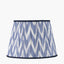 Kamilah 40cm Blue Chevron Patterned Mushroom Pleat Tapered Lampshade