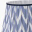 Kamilah 40cm Blue Chevron Patterned Mushroom Pleat Tapered Lampshade