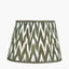 Kamilah 40cm Sage Chevron Pattered Mushroom Pleat Tapered Lampshade