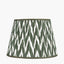 Kamilah 40cm Sage Chevron Pattered Mushroom Pleat Tapered Lampshade
