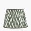 Kamilah 45cm Sage Chevron Pattered Mushroom Pleat Tapered Lampshade