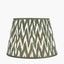 Kamilah 45cm Sage Chevron Pattered Mushroom Pleat Tapered Lampshade