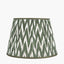 Kamilah 45cm Sage Chevron Pattered Mushroom Pleat Tapered Lampshade