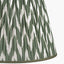 Kamilah 45cm Sage Chevron Pattered Mushroom Pleat Tapered Lampshade