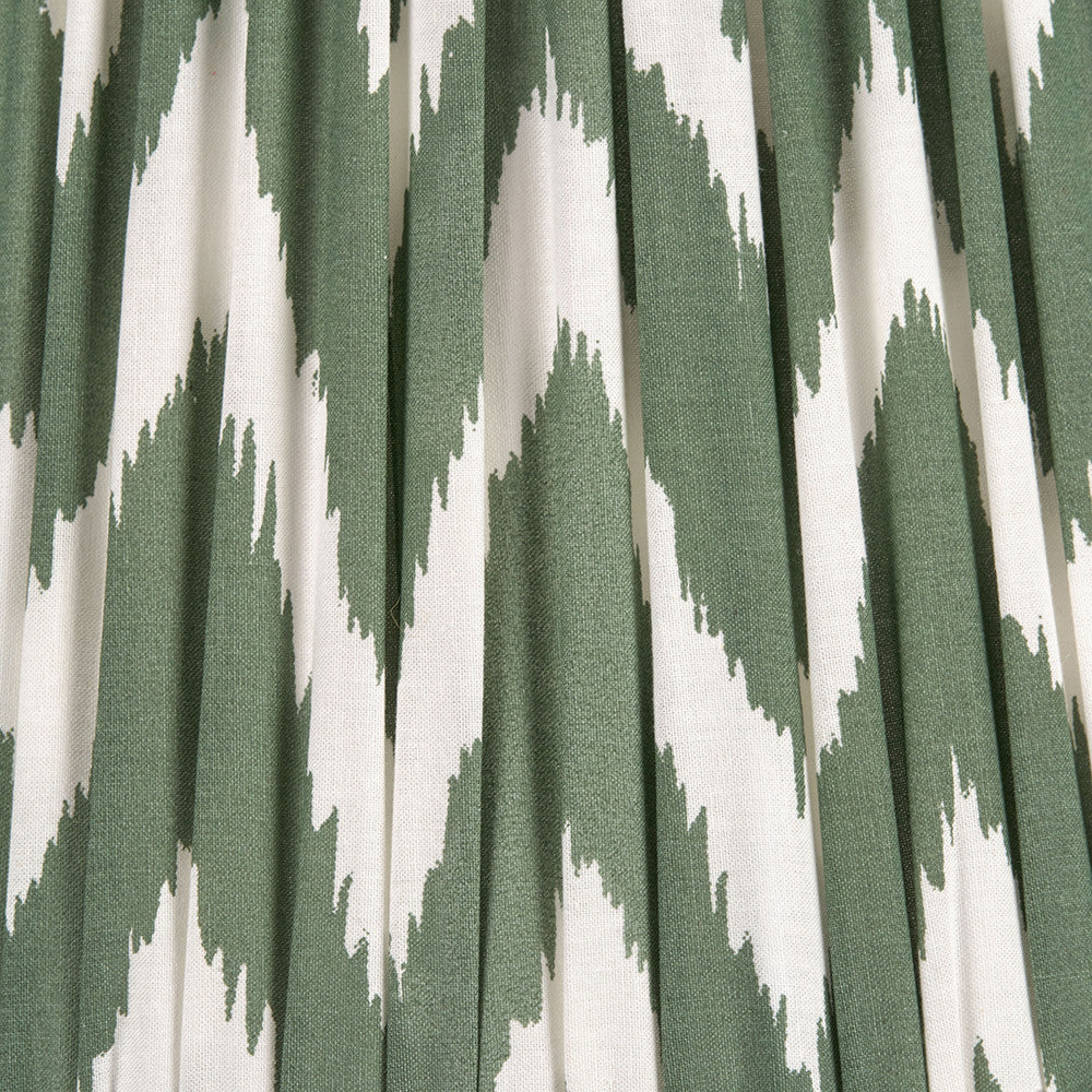 Kamilah 45cm Sage Chevron Pattered Mushroom Pleat Tapered Lampshade